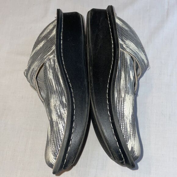 Alegria Comfort Mules Women’s Size 38 U.S. 7 Medium Gray Leather Platform Casual - Picture 4 of 12